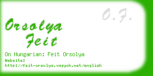 orsolya feit business card